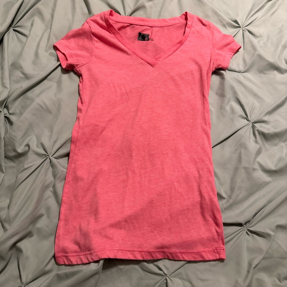 Active Basic Coral Short Sleeve Top
